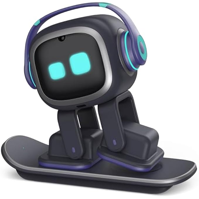 rayihni EMO ROBOT DESKTOP PET COMPANION | AI-POWERED SMART ROBOT WITH VOICE INTERACTION, SMART LIGHT & WIRELESS CHARGING SKATEBOARD BASE FOR KIDS AND ADULTS - Image 2
